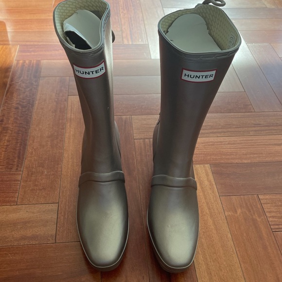 Hunter Boots Size 9 US - New with Box - Titanium Color - Verbier Lace Rain Boot - Picture 4 of 6